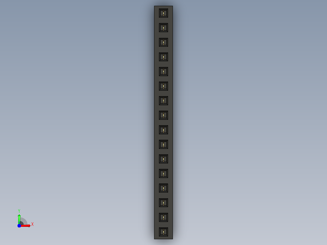 母针头Female_Header_1x16_P2.0_H4.3_straight.step前视图