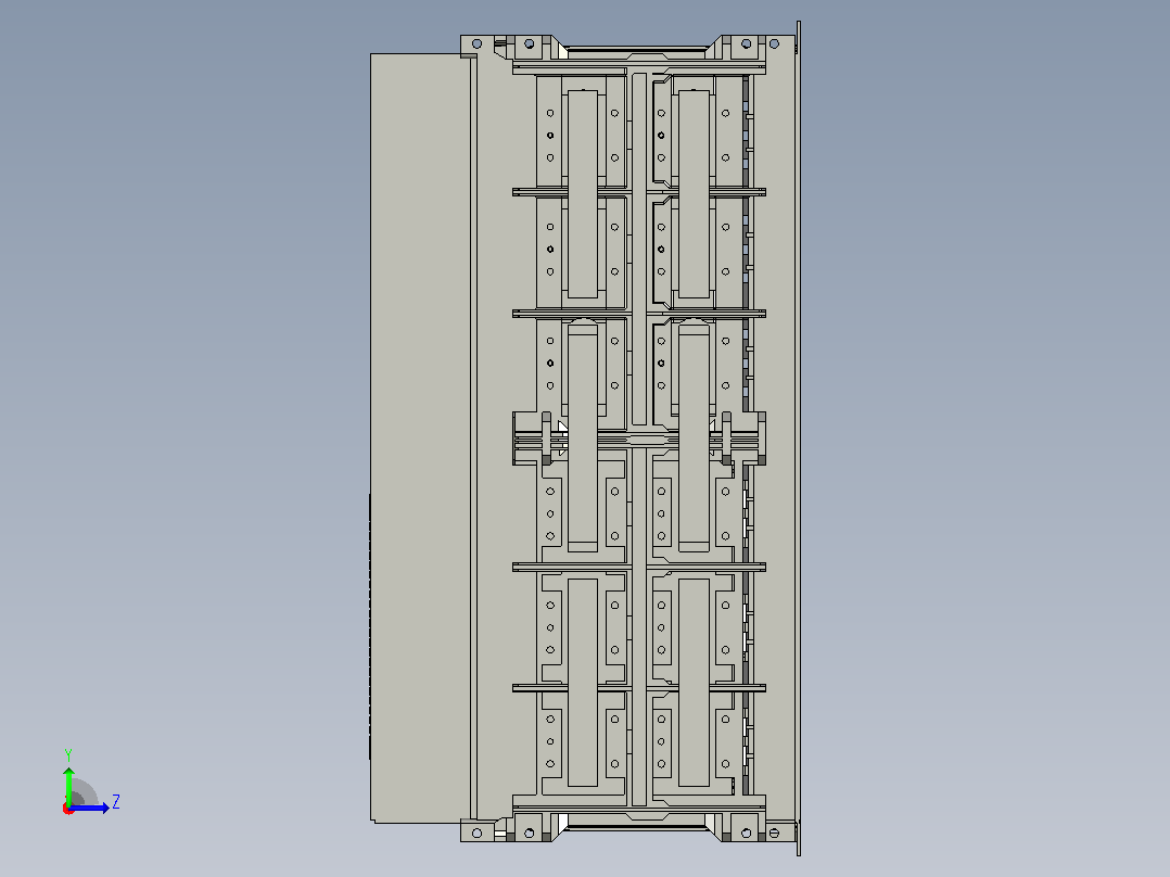 NA1-6300X-4000～5000 3P抽屉万能式断路器三维模型202202左视图