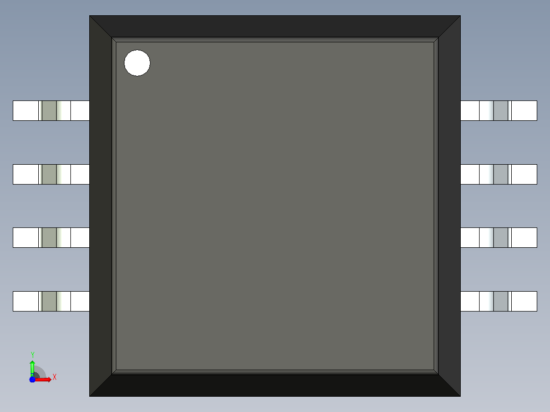 106x SOIC 封装（小外形集成电路）SOIC127P1041X445-8N前视图
