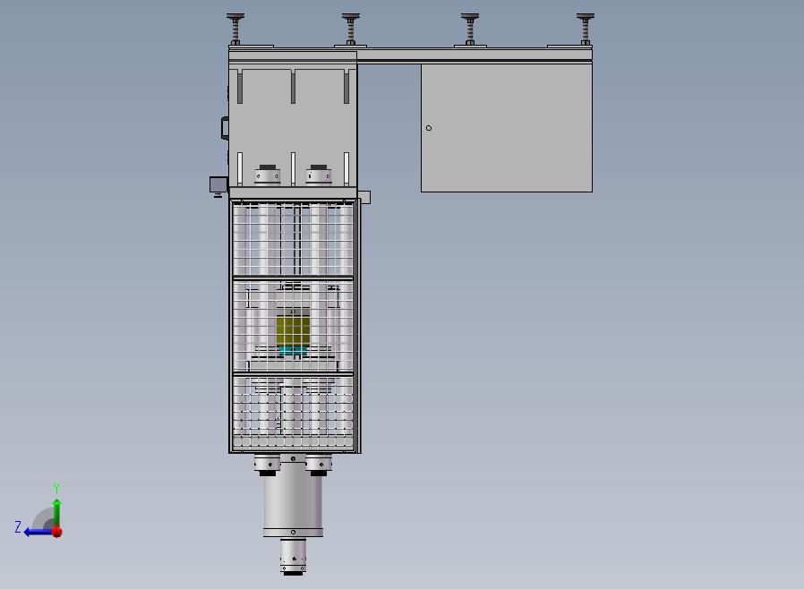 A08-冲凸台液压机 1双杠卧式侧面加工机右视图