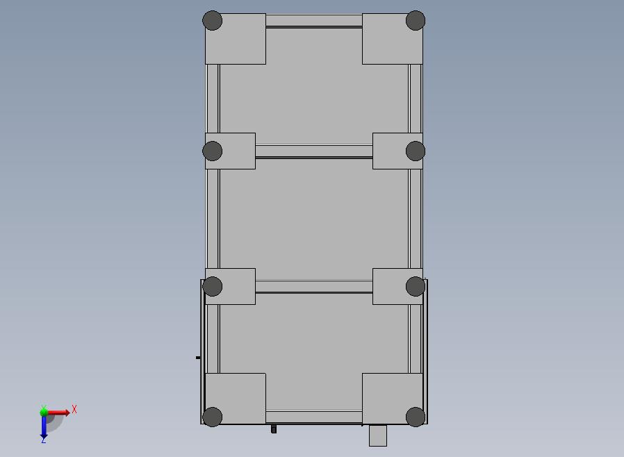 A08-冲凸台液压机 1双杠卧式侧面加工机俯视图