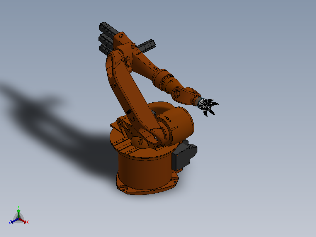 kuka industrial robotic arm正等轴测图