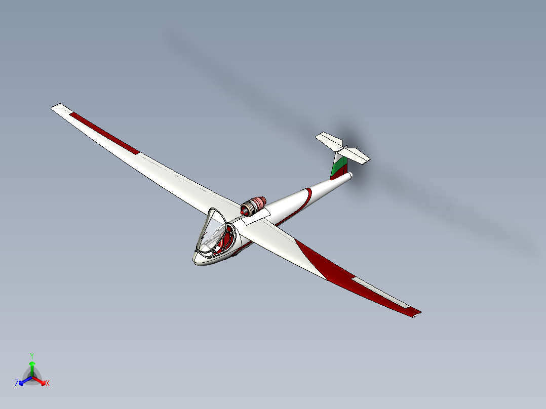 137-sail-plane INV IGS STL主视图