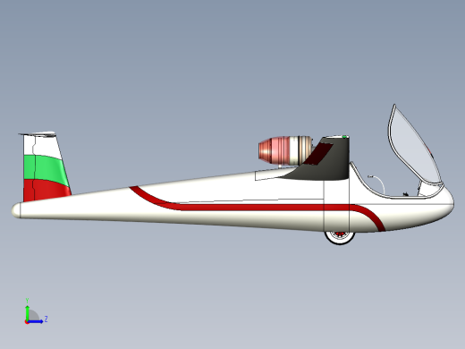 137-sail-plane INV IGS STL左视缩略图