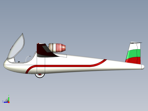 137-sail-plane INV IGS STL右视缩略图