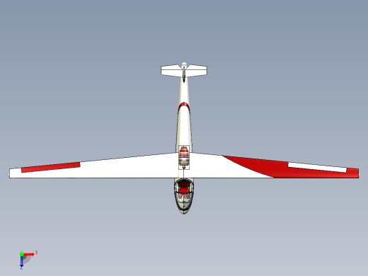 137-sail-plane INV IGS STL俯视缩略图