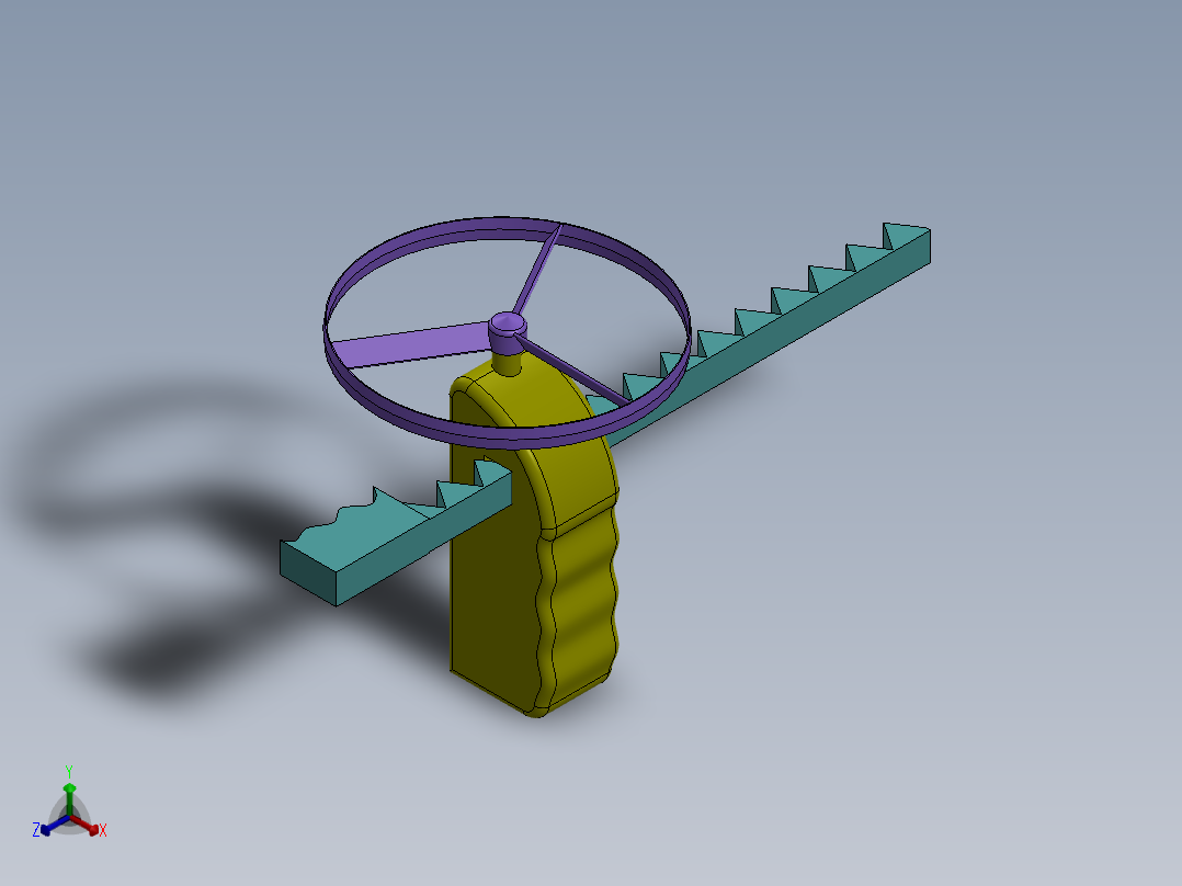 旋转陀螺-玩具正等轴测图