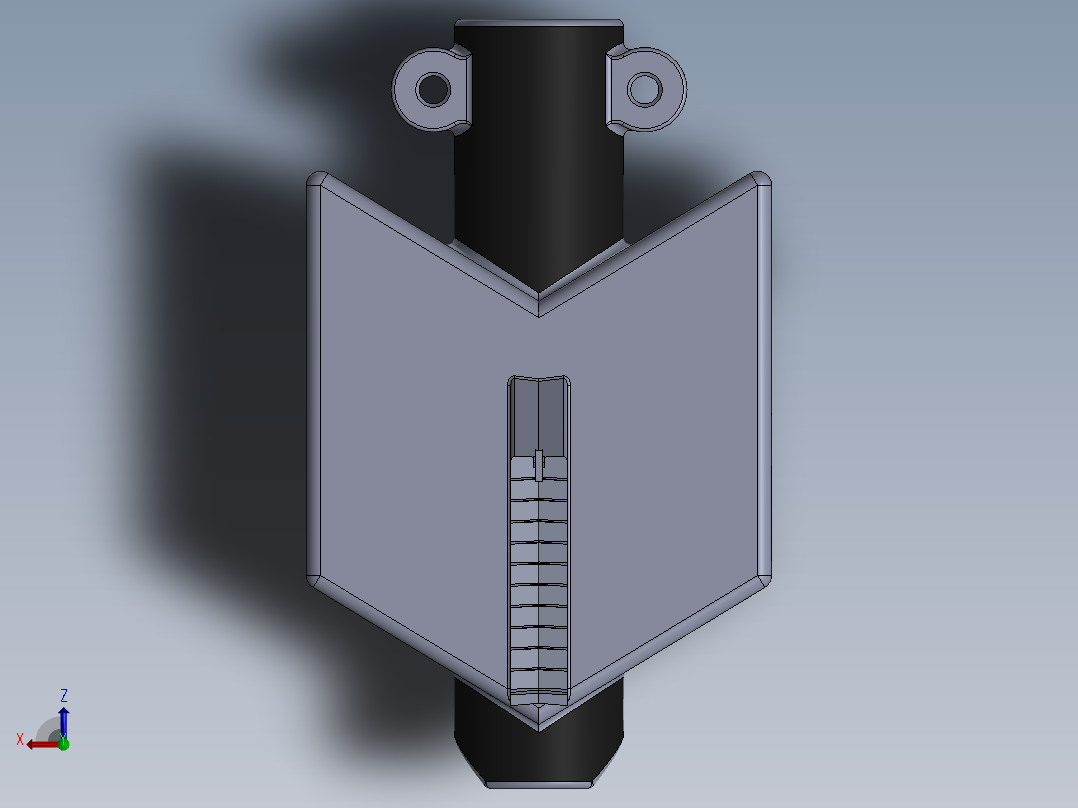 巴雷特扁消焰器俯视图