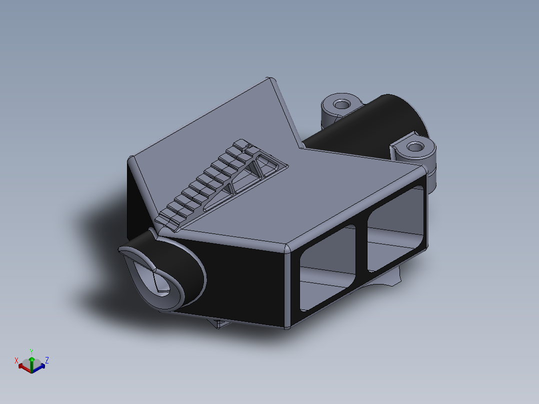 巴雷特扁消焰器正等轴测图