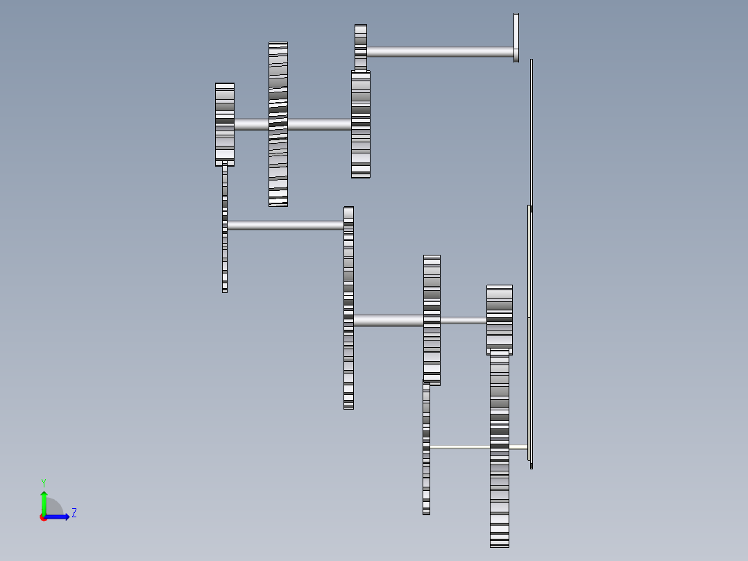 11_齿轮传动之时钟工作原理新诠释左视图