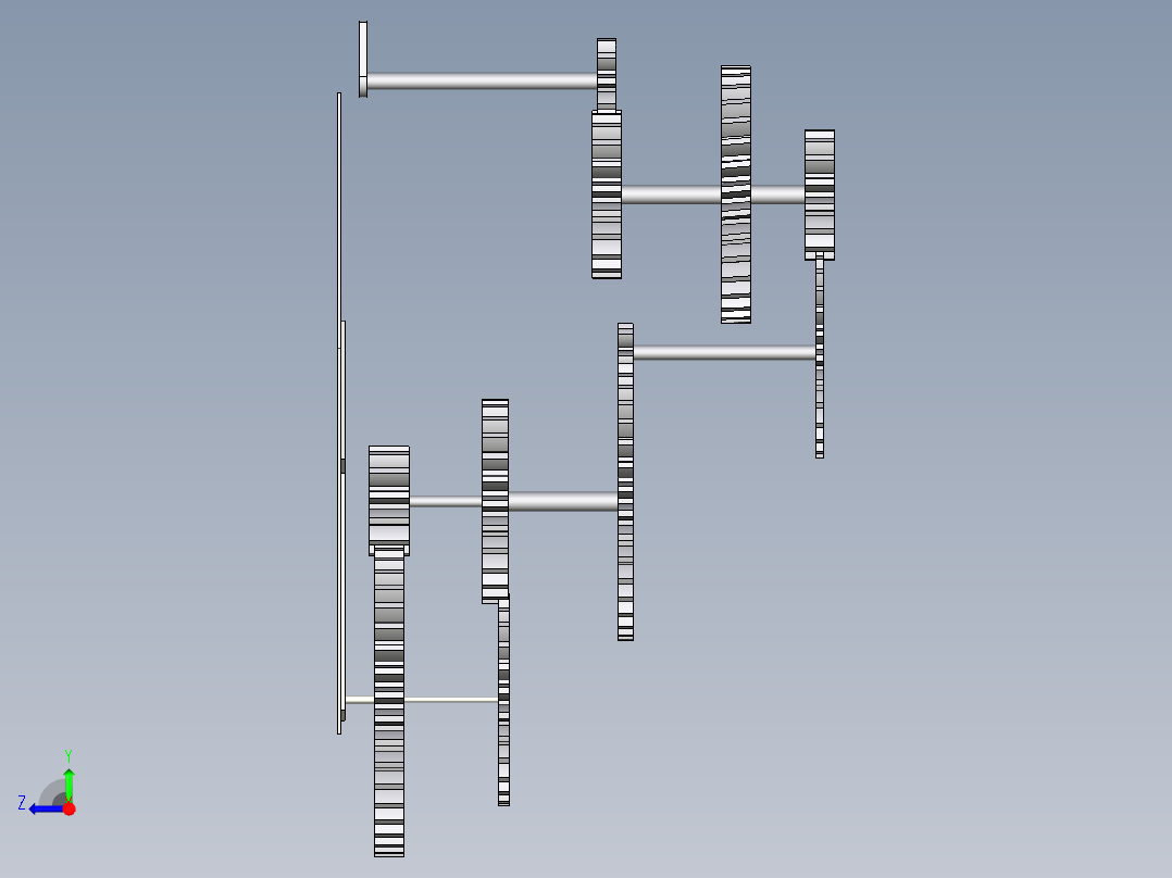 11_齿轮传动之时钟工作原理新诠释右视图