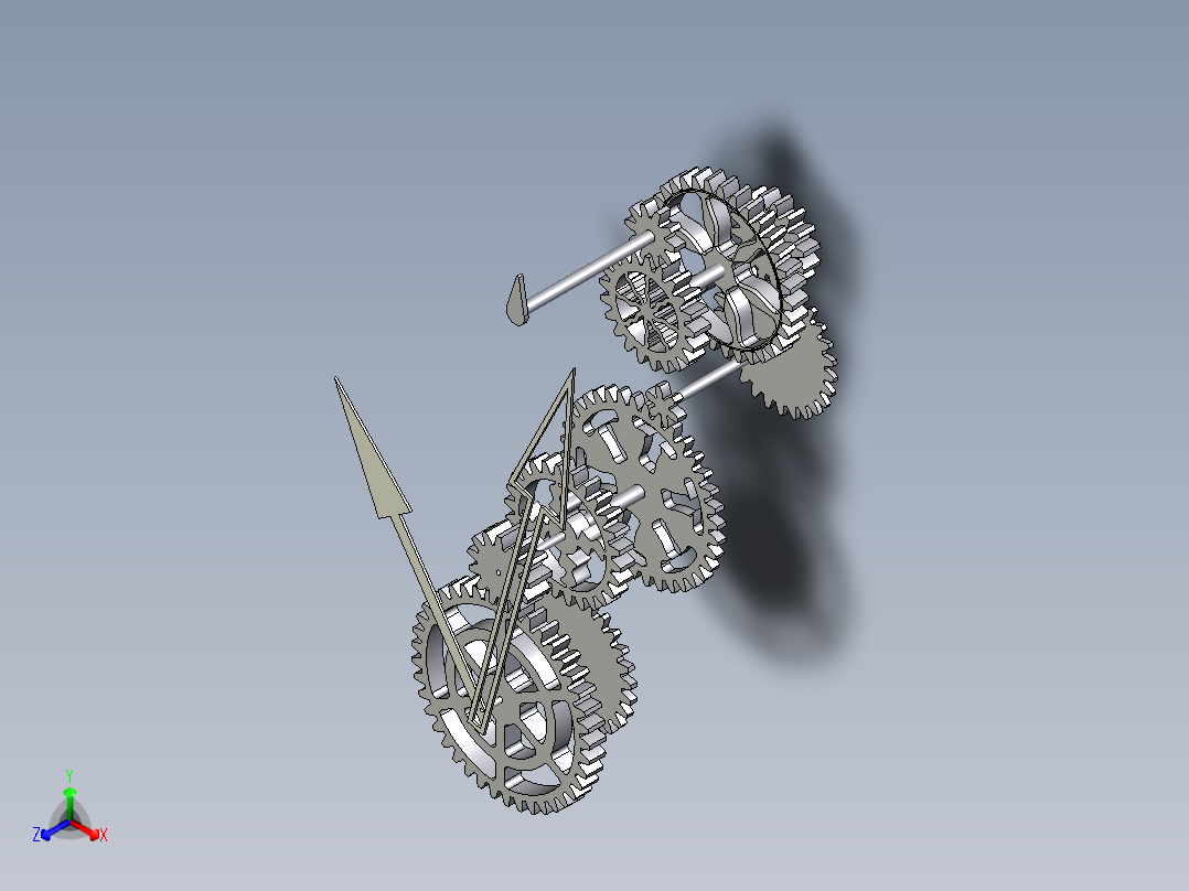 11_齿轮传动之时钟工作原理新诠释正等轴测图