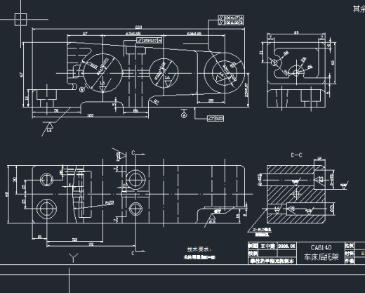 CA6140机床后托架加工工艺及夹具设计(论文+DWG图纸)缩略图