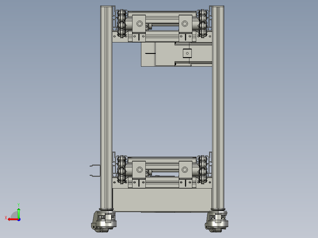 2.5倍速链1米长线体模型，自动化传输后视图