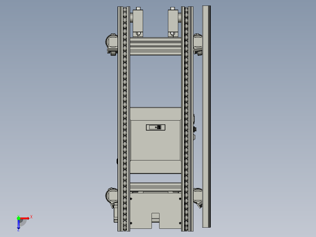 2.5倍速链1米长线体模型，自动化传输俯视图
