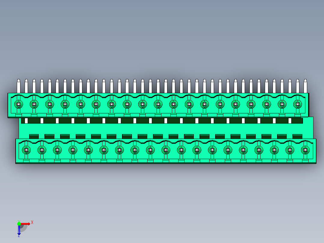 DEGSON 2EDG 系列 5.08mm 可插拔接线端子组-2EDGRTC-5.08-38P-14-00AH俯视图