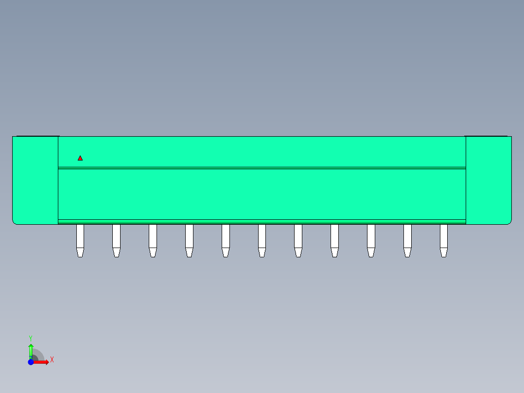 DEGSON 15EDG（公头） 3.81mm 螺钉锁紧，插拔式接线端子 FullPack-15EDGVM-3.81-11P-14-00AH前视图