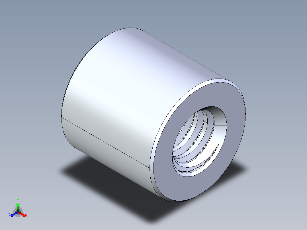 公制梯形螺母-TR26x5x50x48.STEP正等轴测图