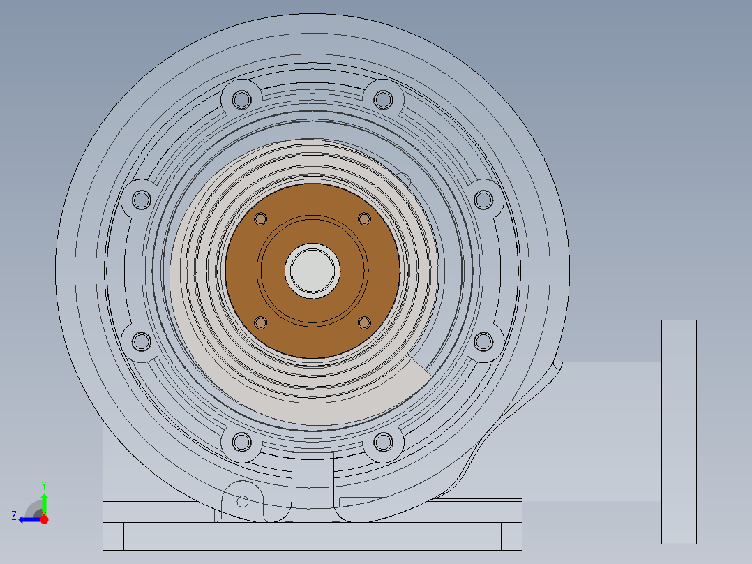 螺旋离心泵右视图