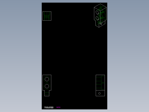 固定塊TB-2D多系列多零件图纸模型