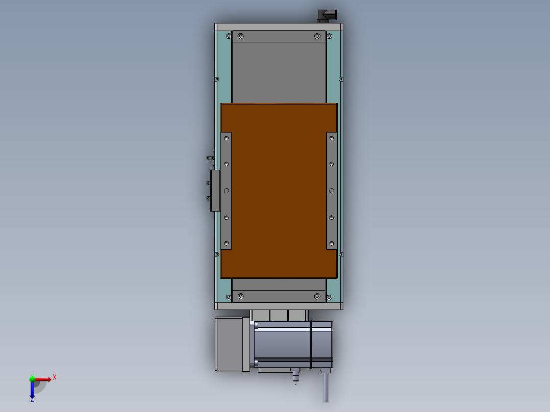 MCB同步带全封闭MCB22-LU-750W俯视图