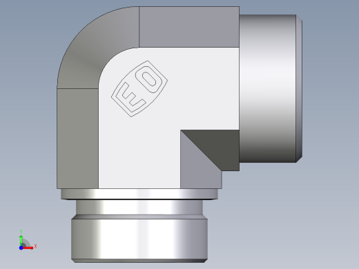 卡套式工业通用硬管接头EO_Male_stud_elbow_WE38SRCFX前视缩略图