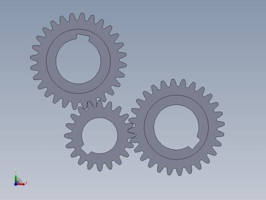 齿轮配合 3D模型