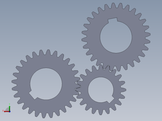 齿轮配合 3D模型后视缩略图