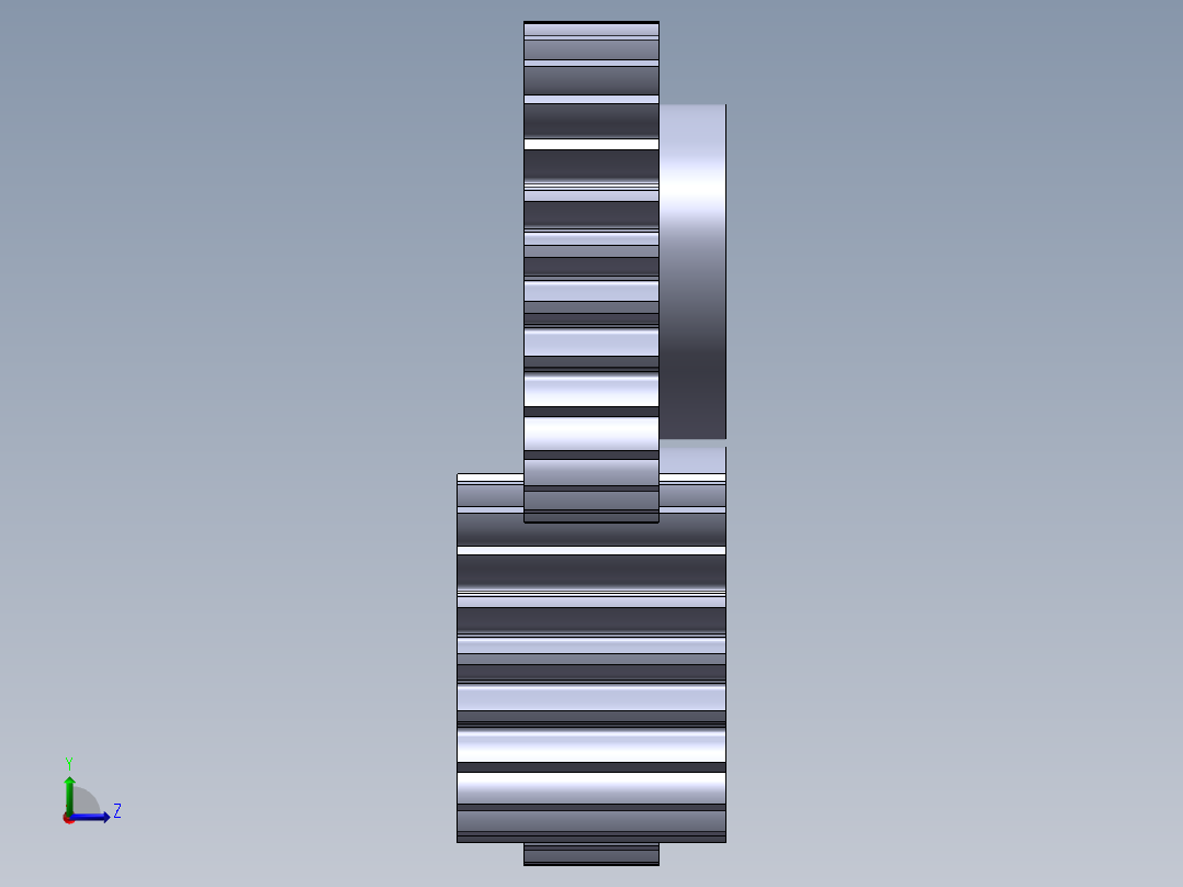 齿轮配合 3D模型左视图