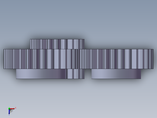 齿轮配合 3D模型俯视缩略图