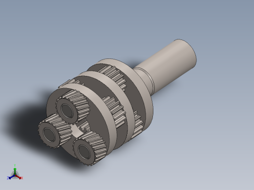 行星齿轮减速机正等轴测缩略图