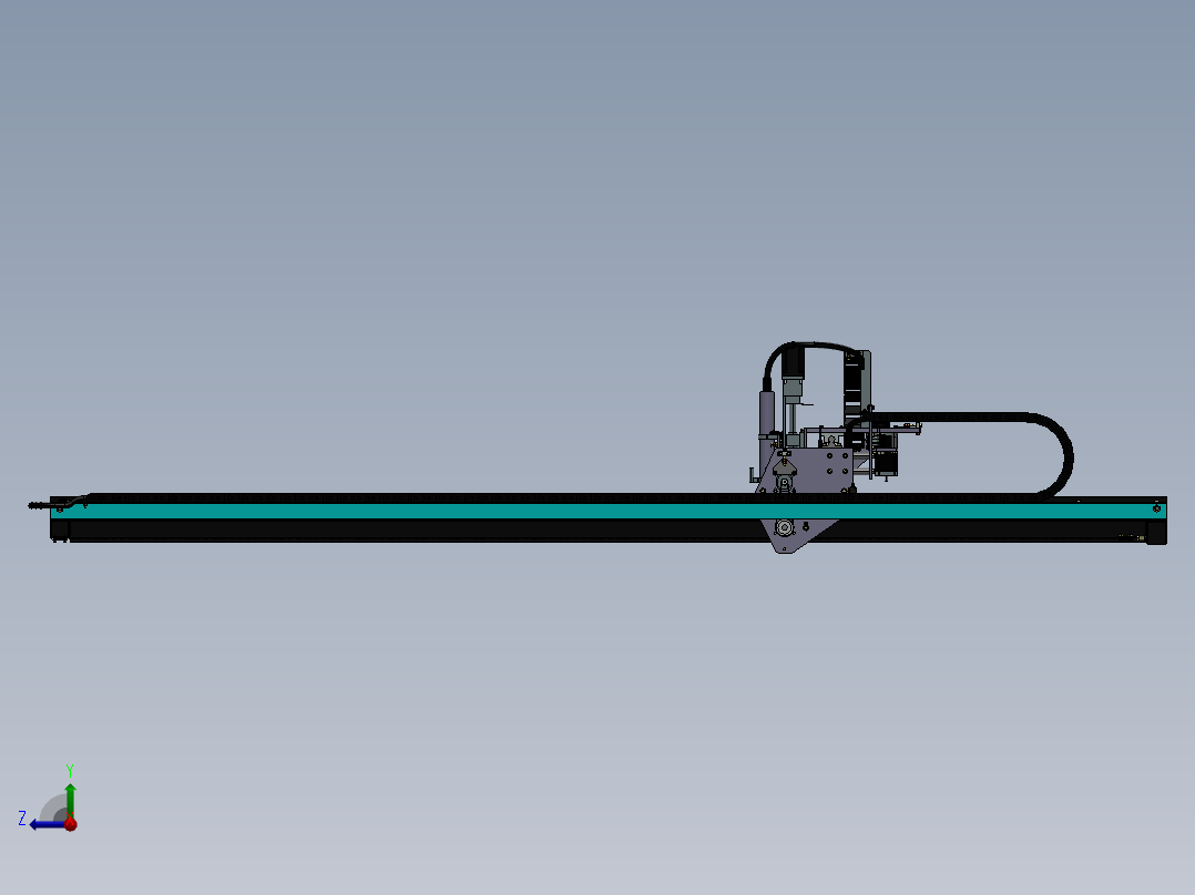 激光切割设备设计右视图