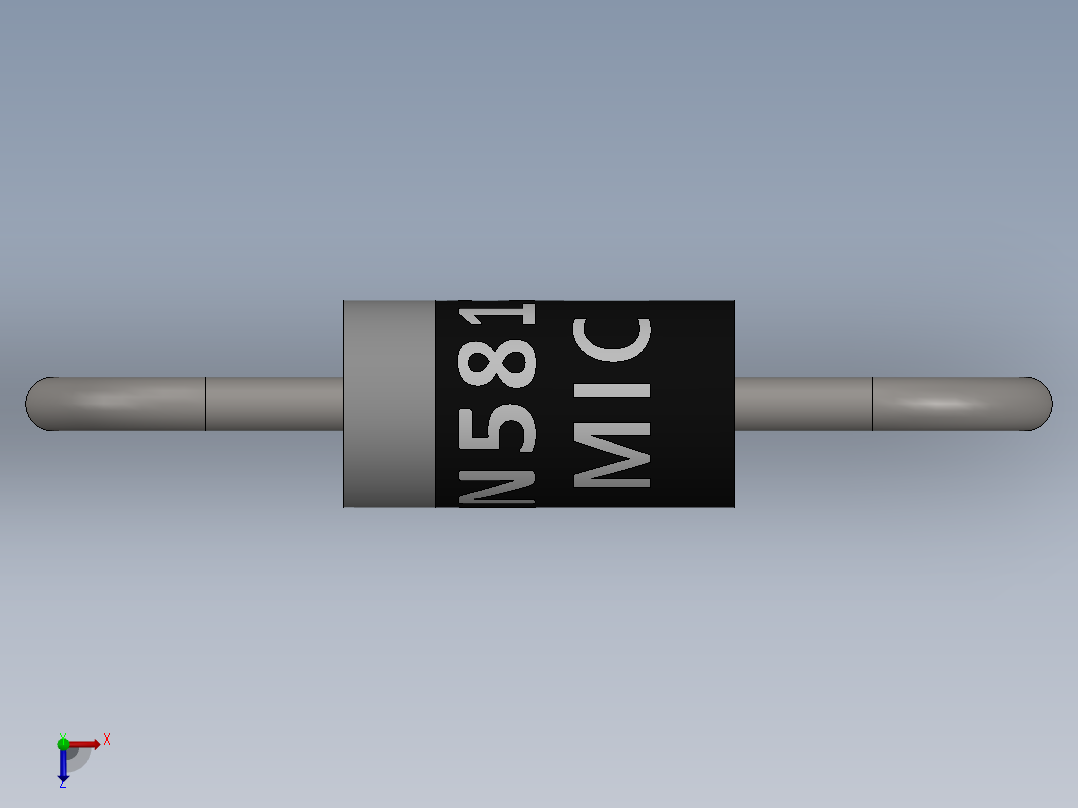 电容器 二极管 电阻器-Schottky Diode 1N5817俯视图