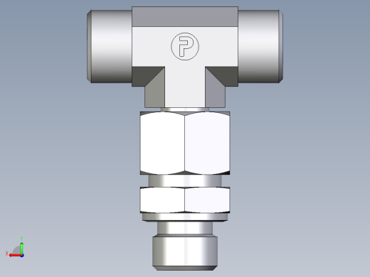 卡套式工业通用硬管接头EO_Assembled_adjustable_standpipe_branch_tee_EVT12LMOMD71后视缩略图