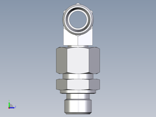 卡套式工业通用硬管接头EO_Assembled_adjustable_standpipe_branch_tee_EVT12LMOMD71左视缩略图