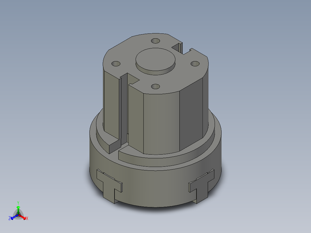 普通气爪PH02-20C正等轴测图