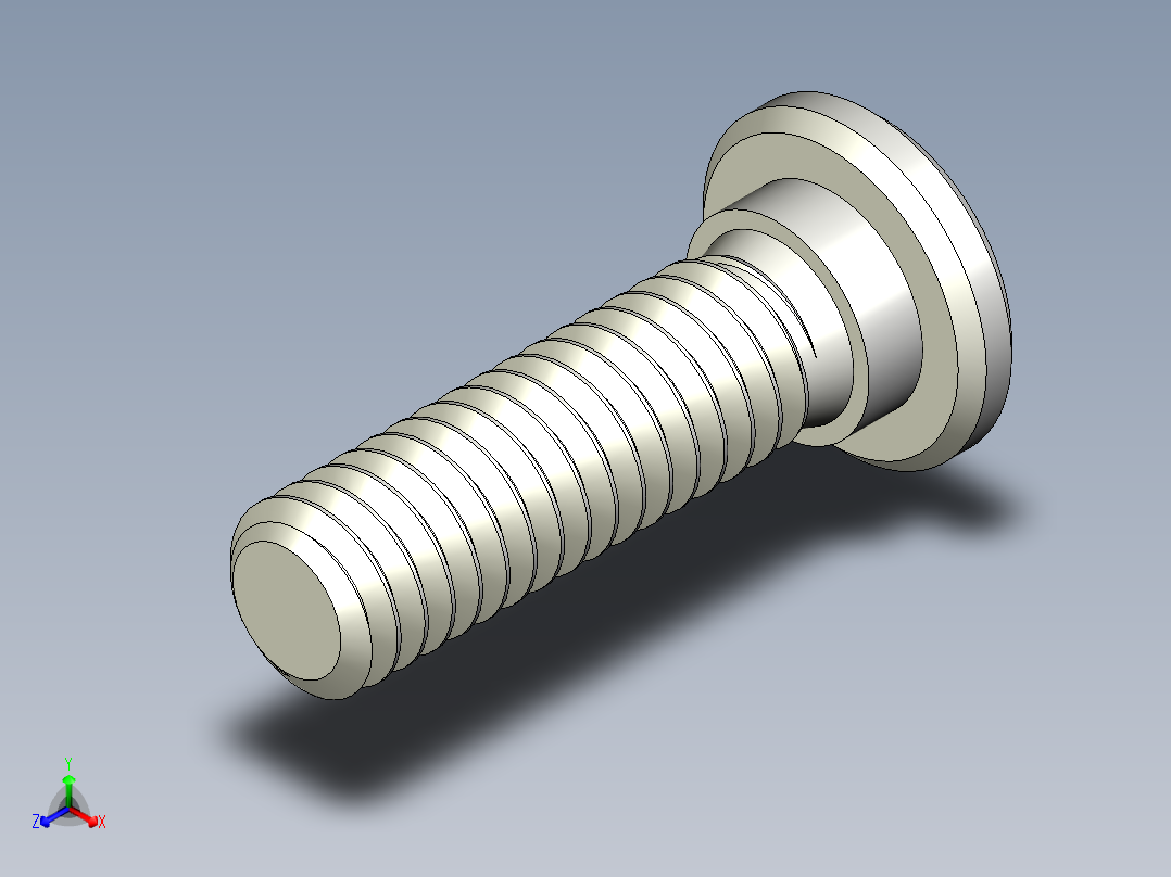 超薄型内六角螺钉-Ultra Low Profile Socket Head Screws 5-16 - 18 Thread Size 1 in Long.x_t正等轴测图