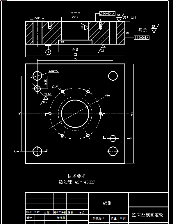 端盖冲压成形工艺与落料拉伸复合模具设计【全套13张CAD图】