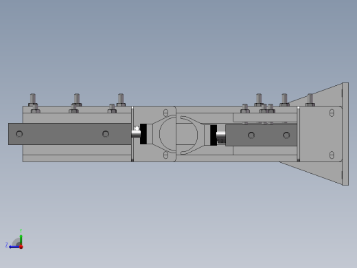 排气管末端焊接工装夹具右视缩略图