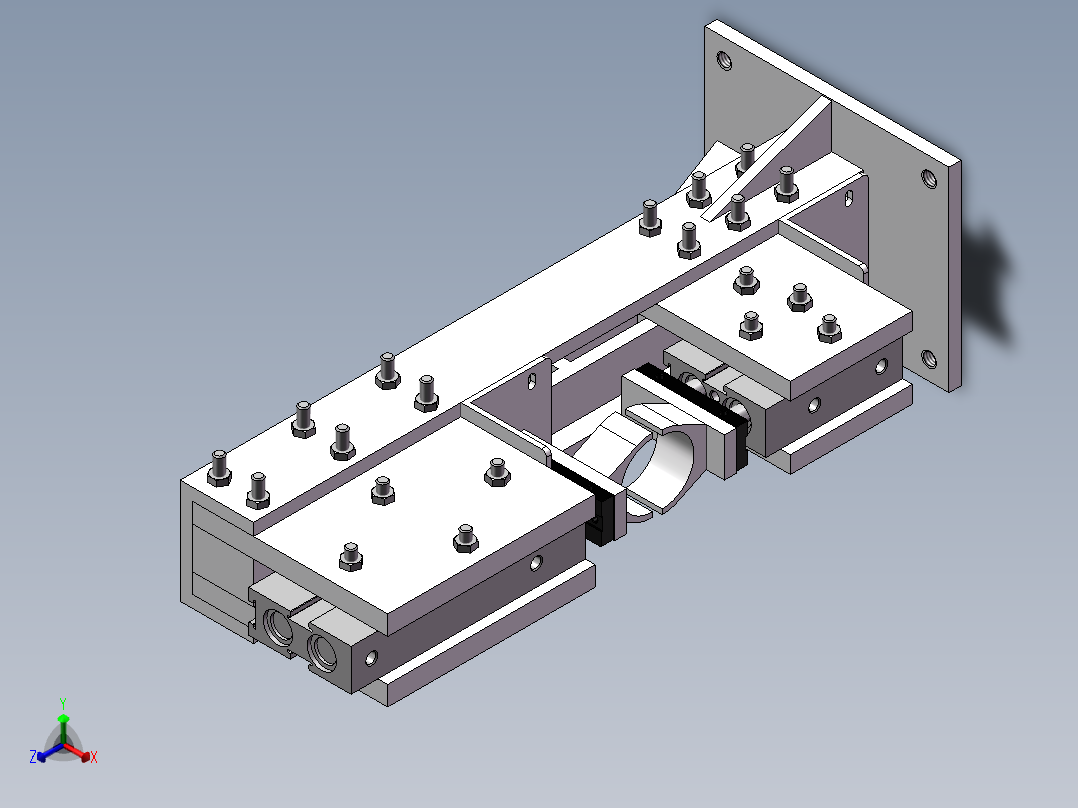排气管末端焊接工装夹具正等轴测图