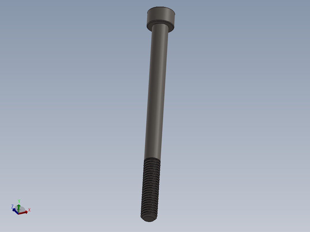 Screw_DIN_912_M6x80_A2.SLDPRT公制内六角螺钉主视图