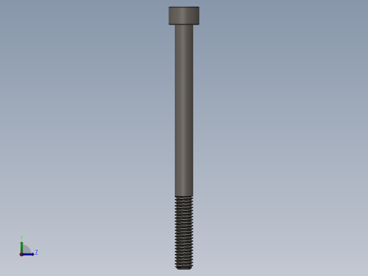 Screw_DIN_912_M6x80_A2.SLDPRT公制内六角螺钉左视缩略图