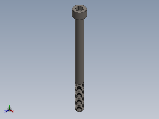 Screw_DIN_912_M6x80_A2.SLDPRT公制内六角螺钉正等轴测缩略图