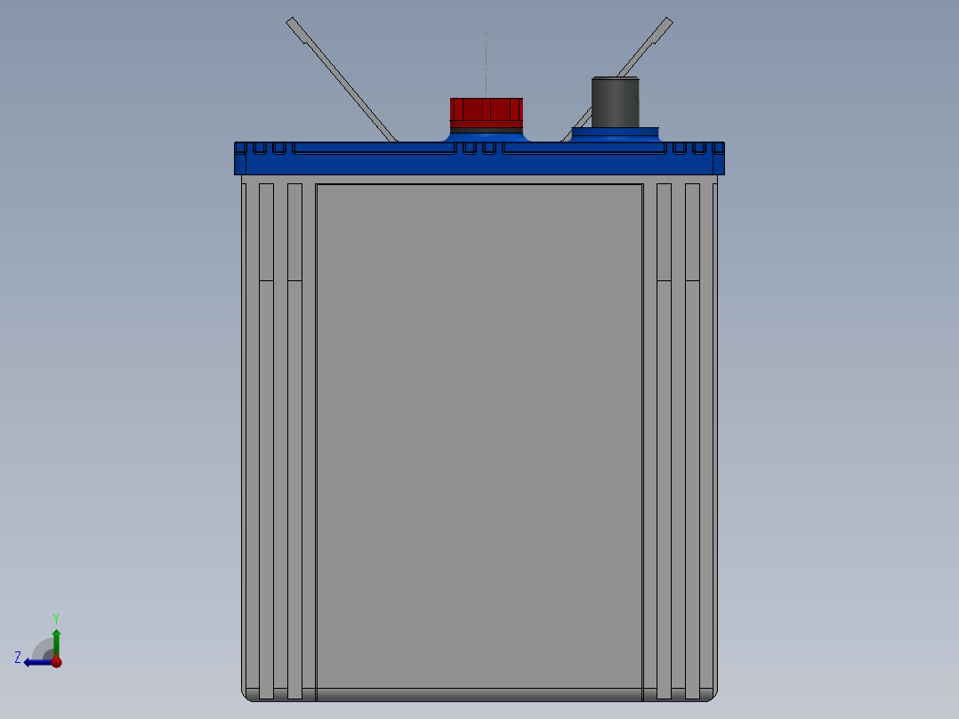 电池仓、电池(40)右视图