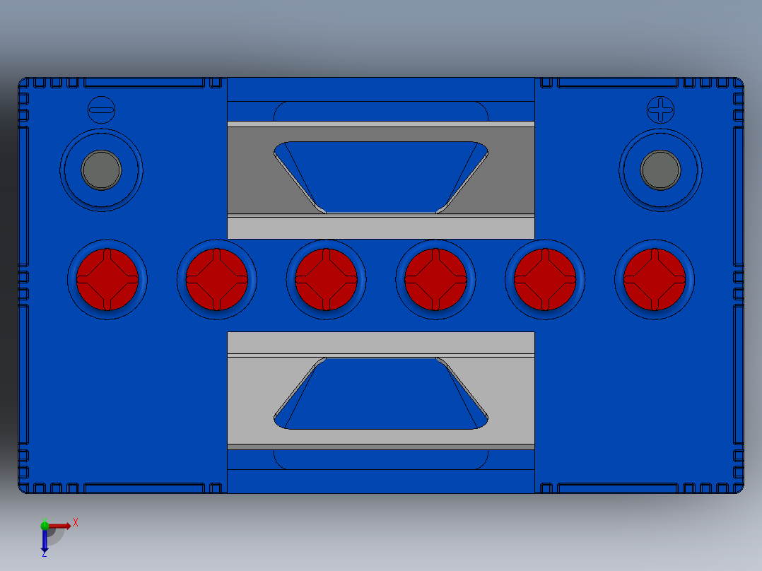 电池仓、电池(40)俯视图