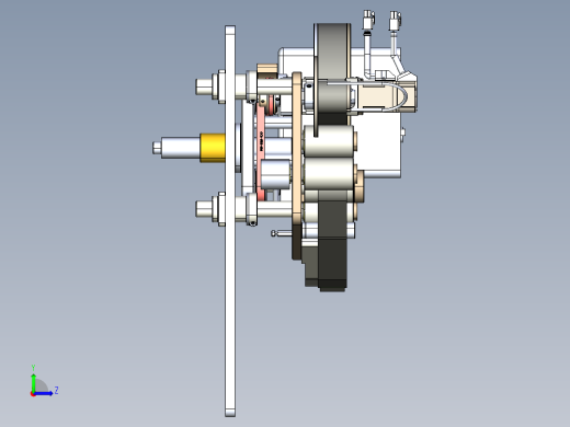 A3004123-标签打印机标签贴印组件左视缩略图