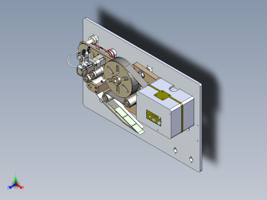 A3004123-标签打印机标签贴印组件正等轴测缩略图