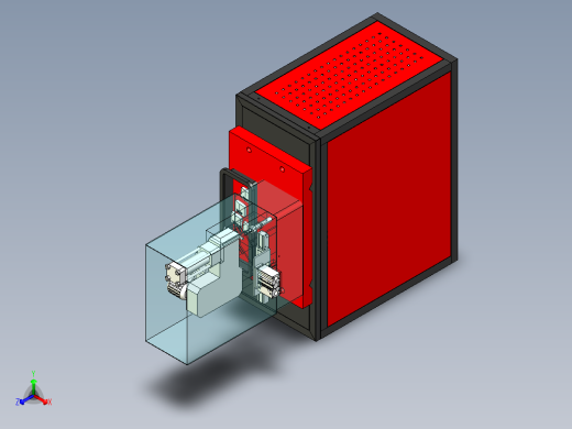 精密电子切割机三维模型设计