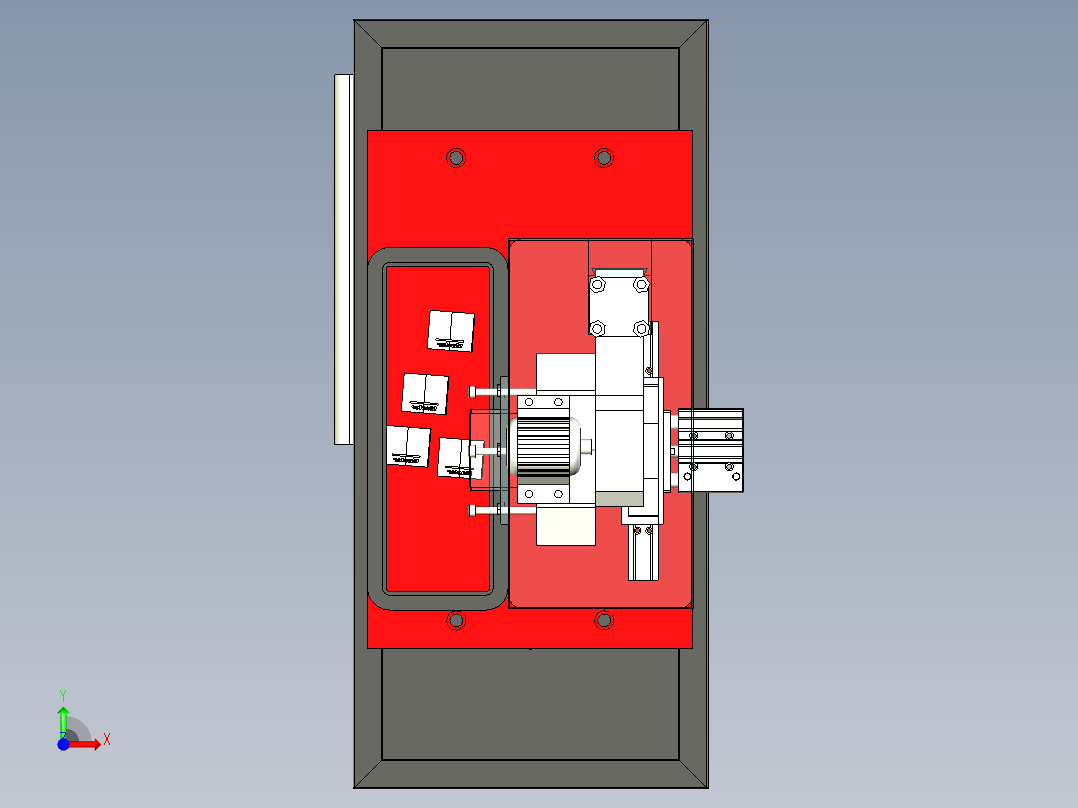 精密电子切割机三维模型设计前视图