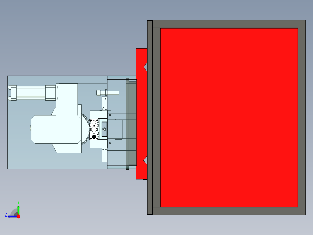 精密电子切割机三维模型设计右视图